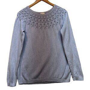 Talbots Womens Soft Girl Sweater Medium Lavendar Knit Pullover Cozy Casual